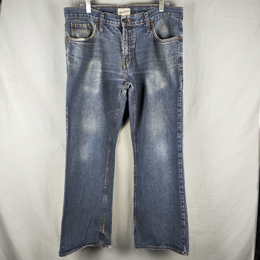 Old Navy Boot Cut Jeans Mens 36x28 Blue Medium Wash Regular Fit Denim Pants